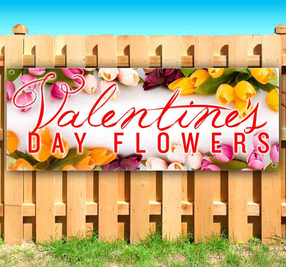 Valentines Day Flowers Banner