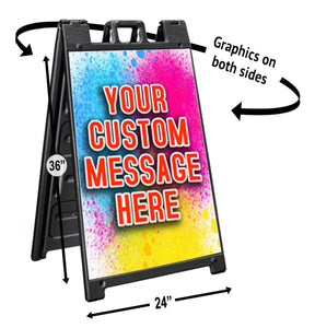 "Complex Custom Design" Black A-Frame Signs, Decals, or Panels
