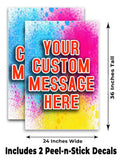 "Simple Custom Design" Black A-Frame Signs, Decals, or Panels