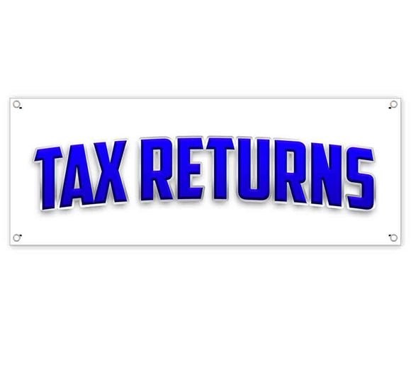 Tax Returns Blue Banner