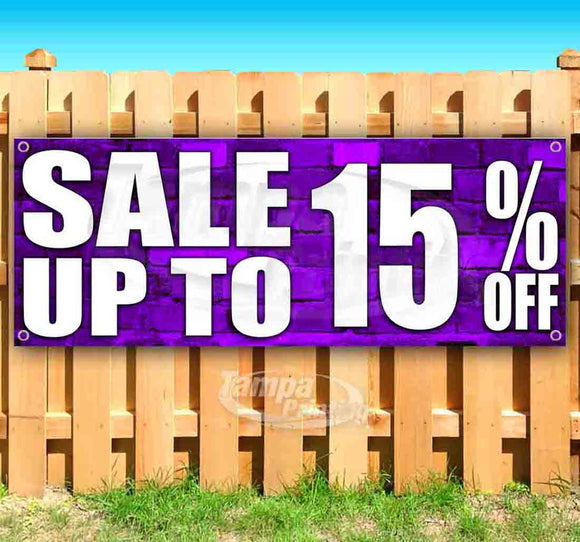 Sale Up To 15% Off Banner