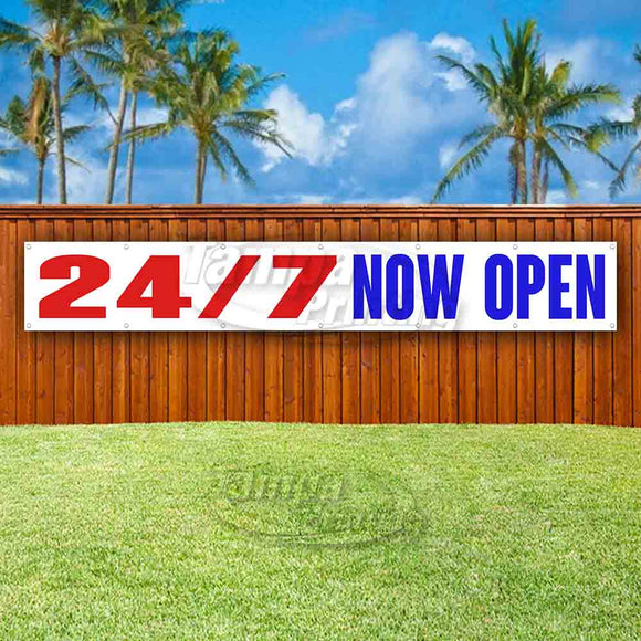 24/7 Hours Now Open XL Banner