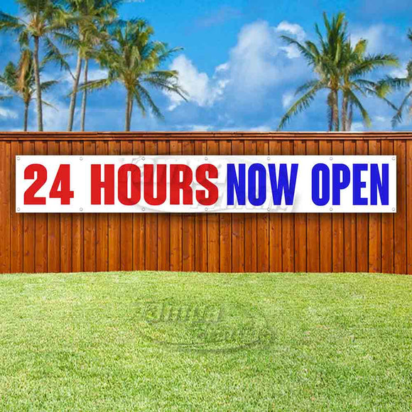 24 Hours Now Open XL Banner