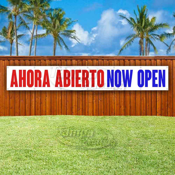 Ahora Abierto Now Open XL Banner