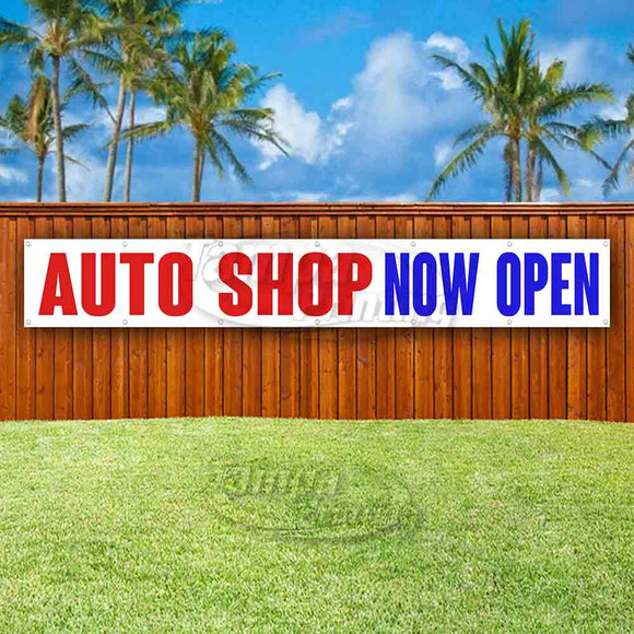 Auto Shop Now Open XL Banner