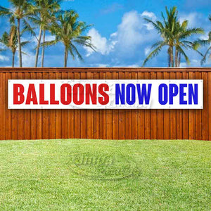 Balloons Now Open XL Banner