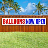Balloons Now Open XL Banner
