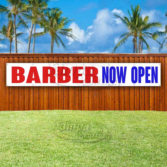 Barber Now Open XL Banner