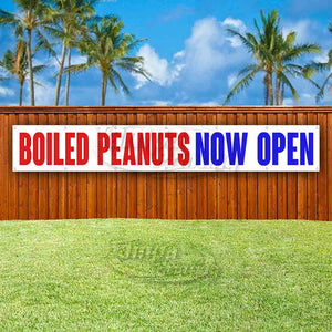 Boiled Peanuts Now Open XL Banner