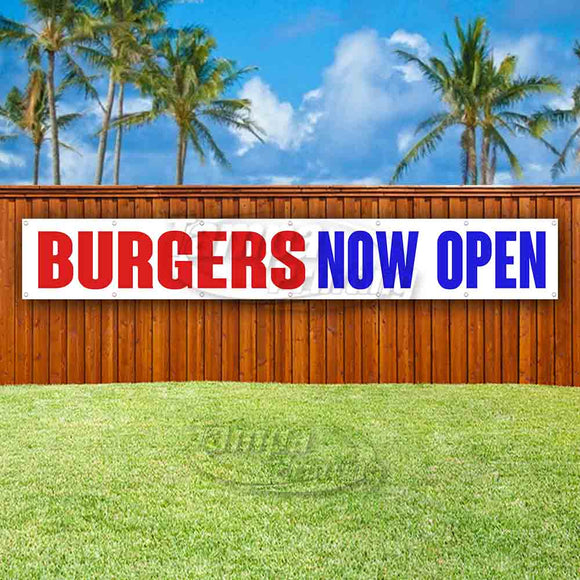 Burgers Now Open XL Banner