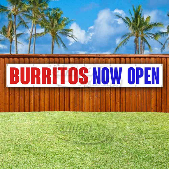 Burritos Now Open XL Banner