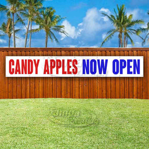 Candy Apples Now Open XL Banner