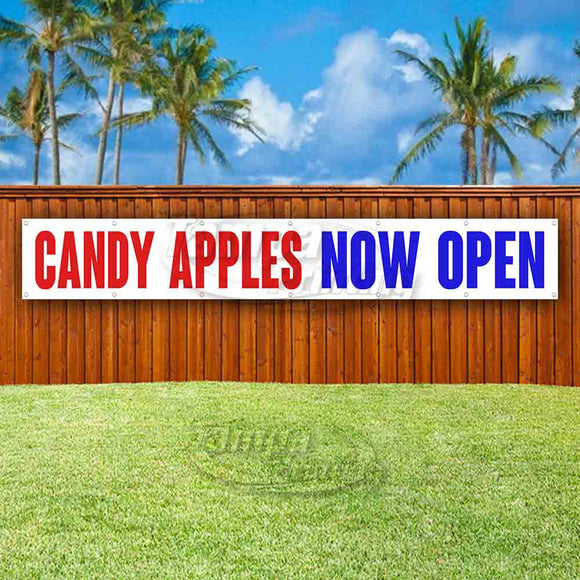 Candy Apples Now Open XL Banner