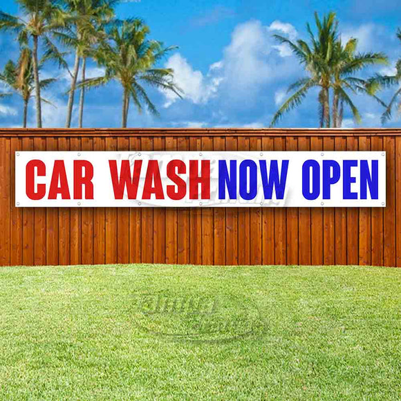 Car Wash Now Open XL Banner