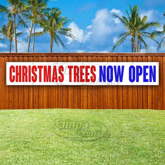 Christmas Trees Now Open XL Banner