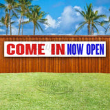 Come In Now Open XL Banner