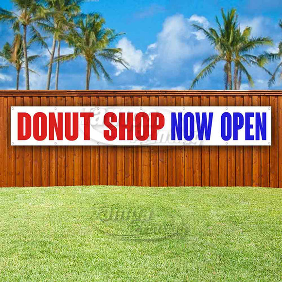 Donut Shop Now Open XL Banner
