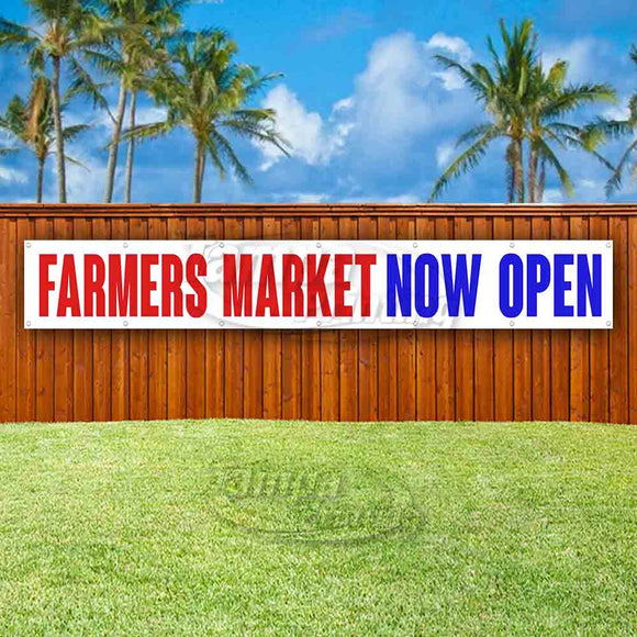 Farmers Market Now Open XL Banner