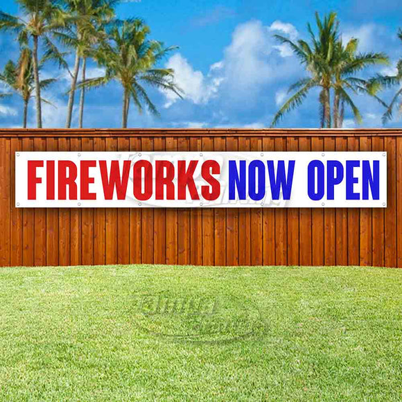 Fireworks Now Open XL Banner