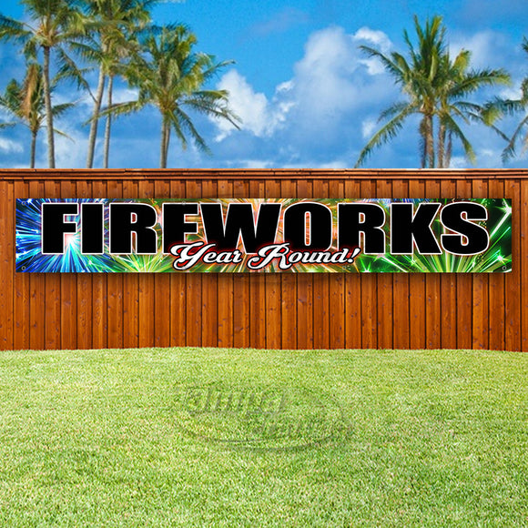 Fireworks Year Round XL Banner