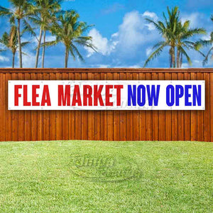 Flea Market Now Open XL Banner
