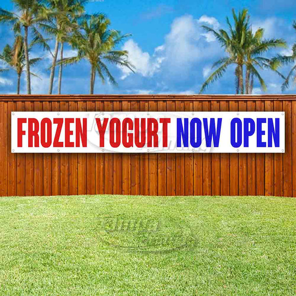 Frozen Yogurt Now Open XL Banner