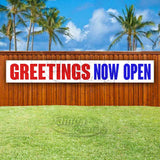 Greetings Now Open XL Banner