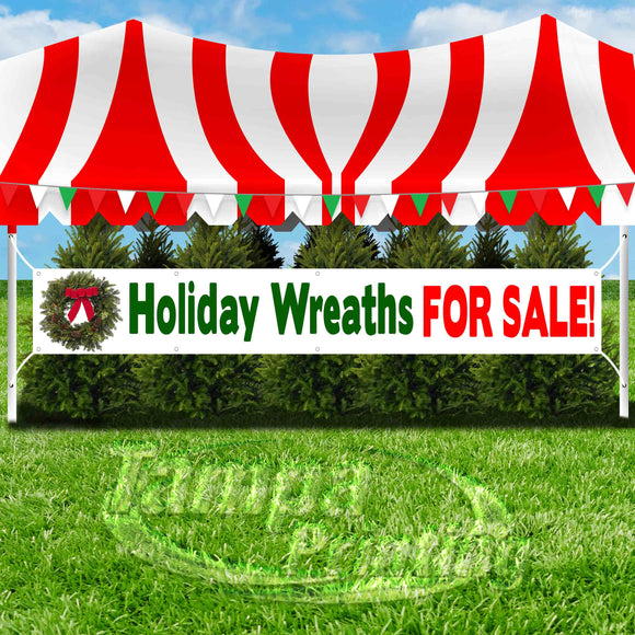 Holiday Wreath For Sale XL Banner