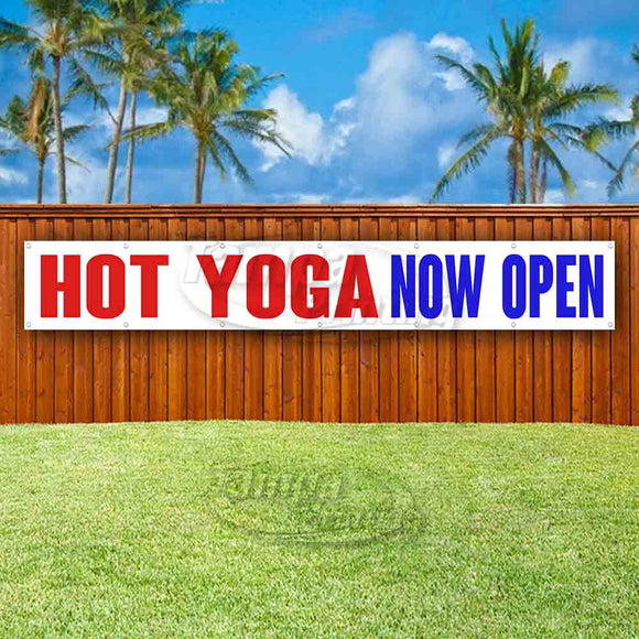 Hot Yoga Now Open XL Banner