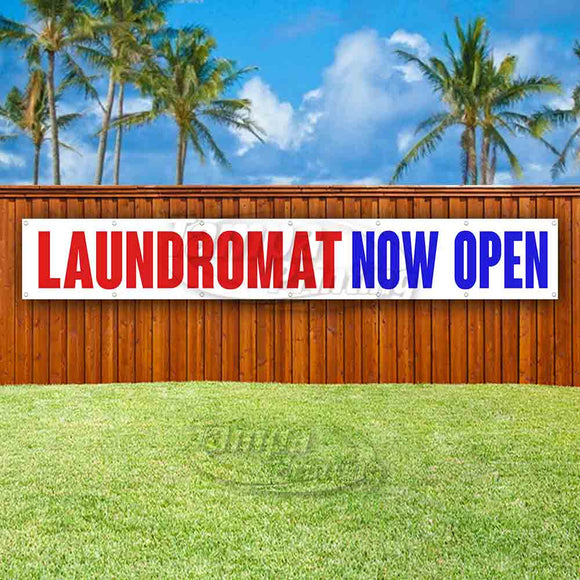 Laundromat Now Open XL Banner