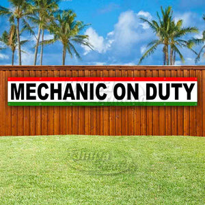 Mechanic On Duty XL Banner