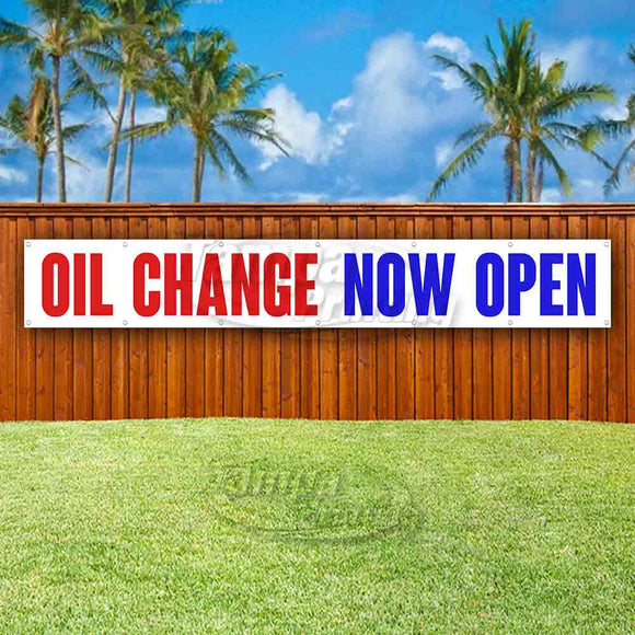 Oil Change Now Open XL Banner