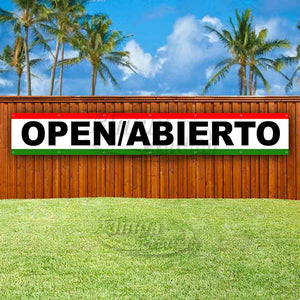 Open/Abierto XL Banner