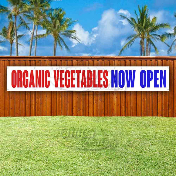 Organic Vegetables Now Open XL Banner