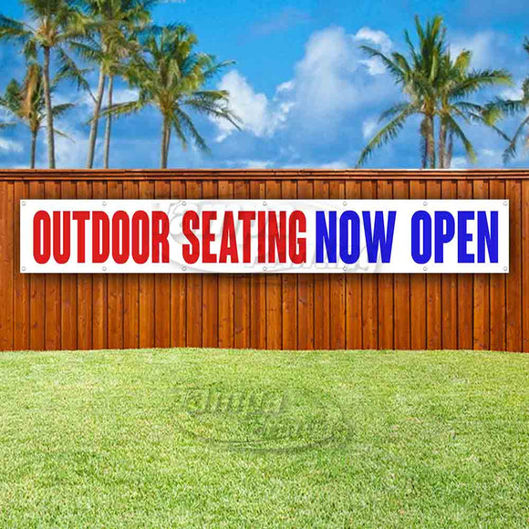 Outdoor Seating Now Open XL Banner