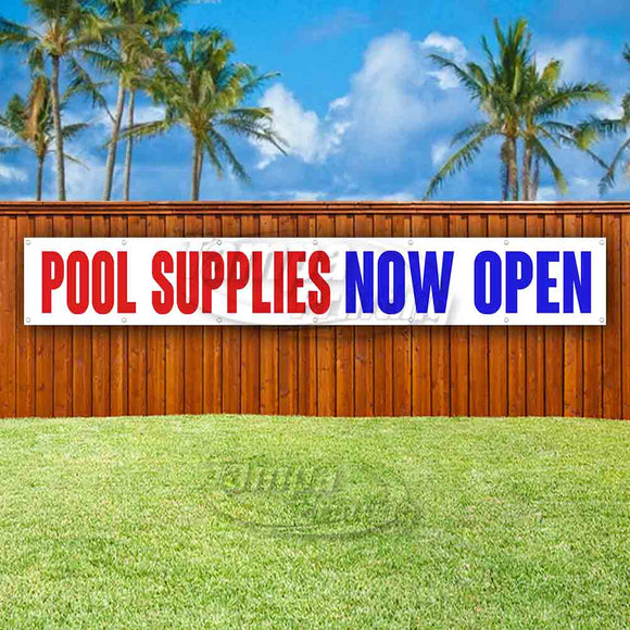 Pool Supplies Now Open XL Banner
