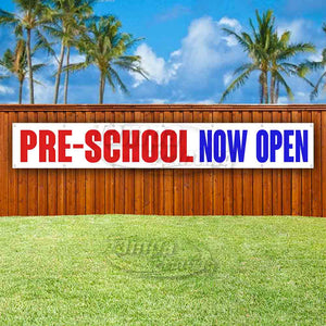 Pre-School Now Open XL Banner