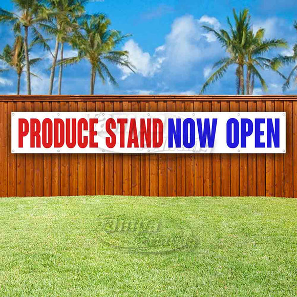 Produce Stand Now Open XL Banner