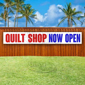 Quilt Shop Now Open XL Banner