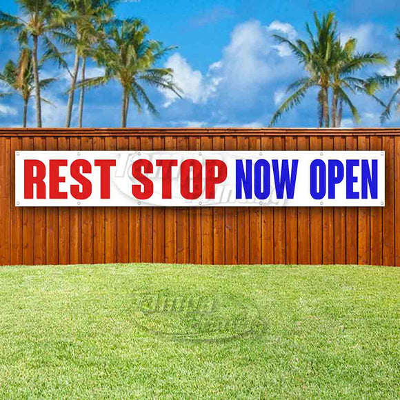 Rest Stop Now Open XL Banner