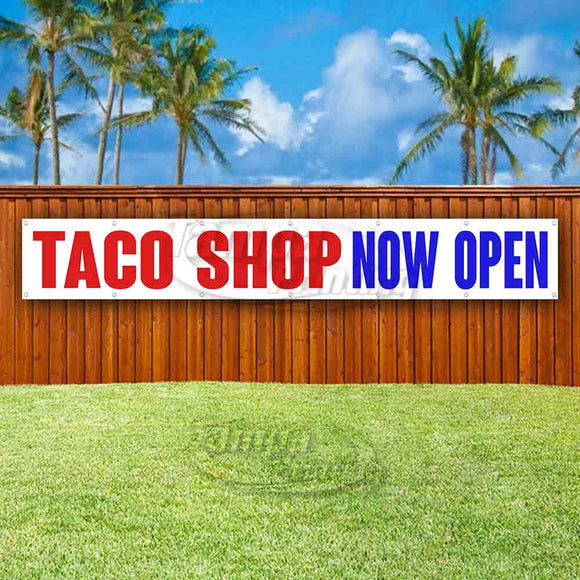 Taco Shop Now Open XL Banner