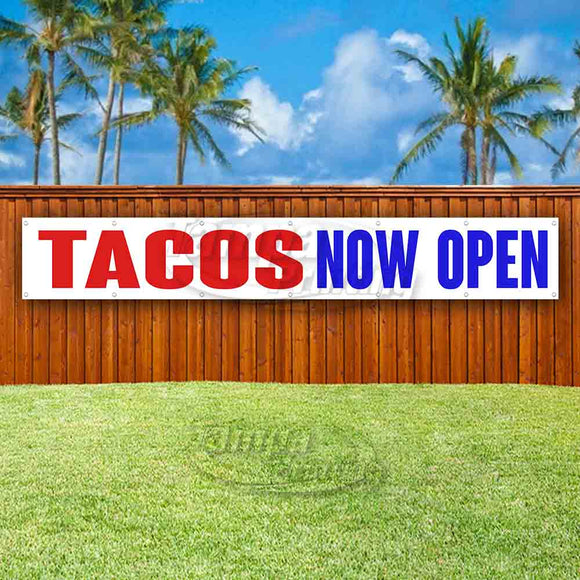 Tacos Now Open XL Banner
