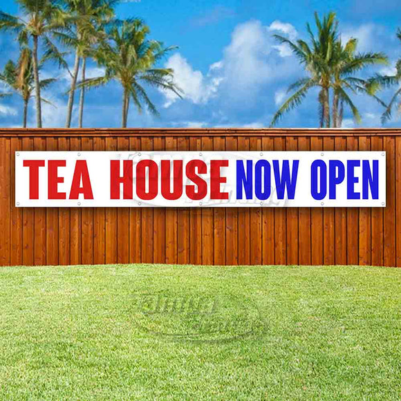 Tea House Now Open XL Banner