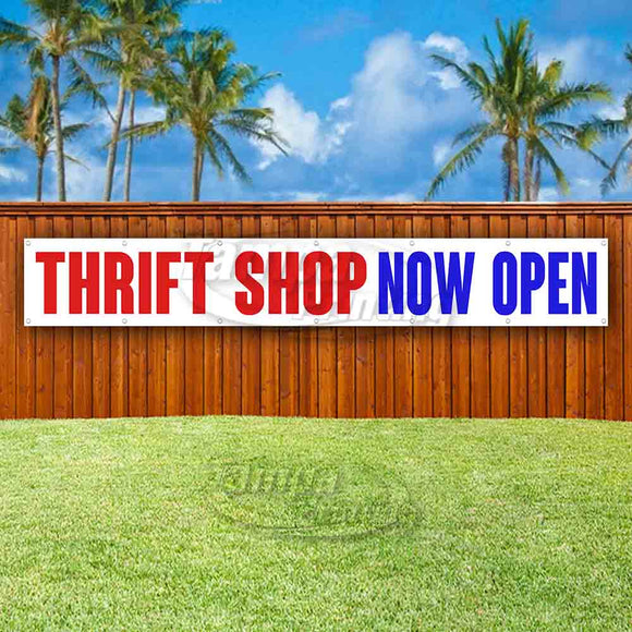Thrift Shop Now Open XL Banner