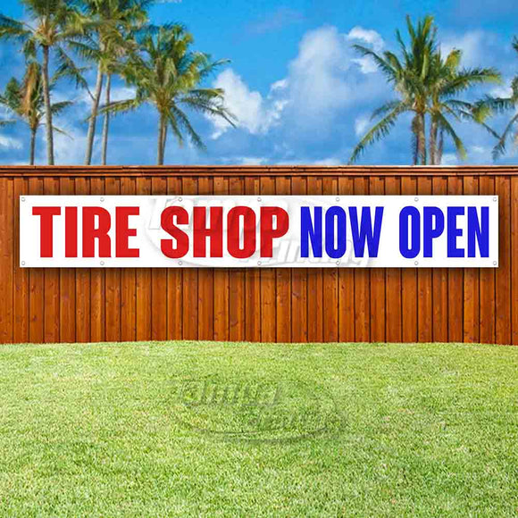 Tire Shop Now Open XL Banner