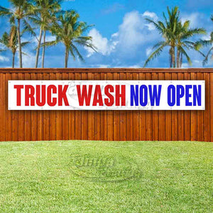 Truck Wash Now Open XL Banner