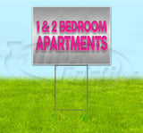 1&2 Bedroom Apartments Yard Sign