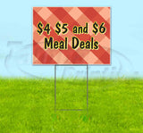 $4, $5, and $6 Meal Deals Yard Sign