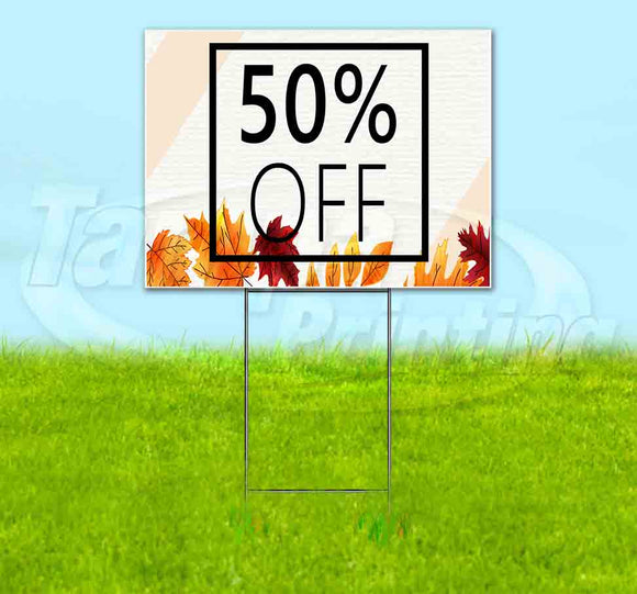 50% Off Autumn Sale Yard Sign
