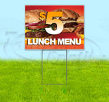 $5 Lunch Menu Yard Sign